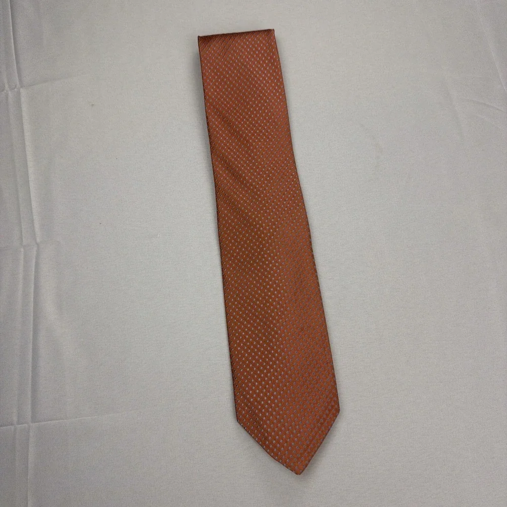 Robert‎ Talbot Best of Class Men's Tie 100% Silk Orange Polka Dot / 61